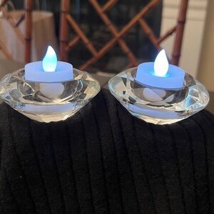 New Pair of Crystal Diamond Votive Candle Holder Bridal Holiday